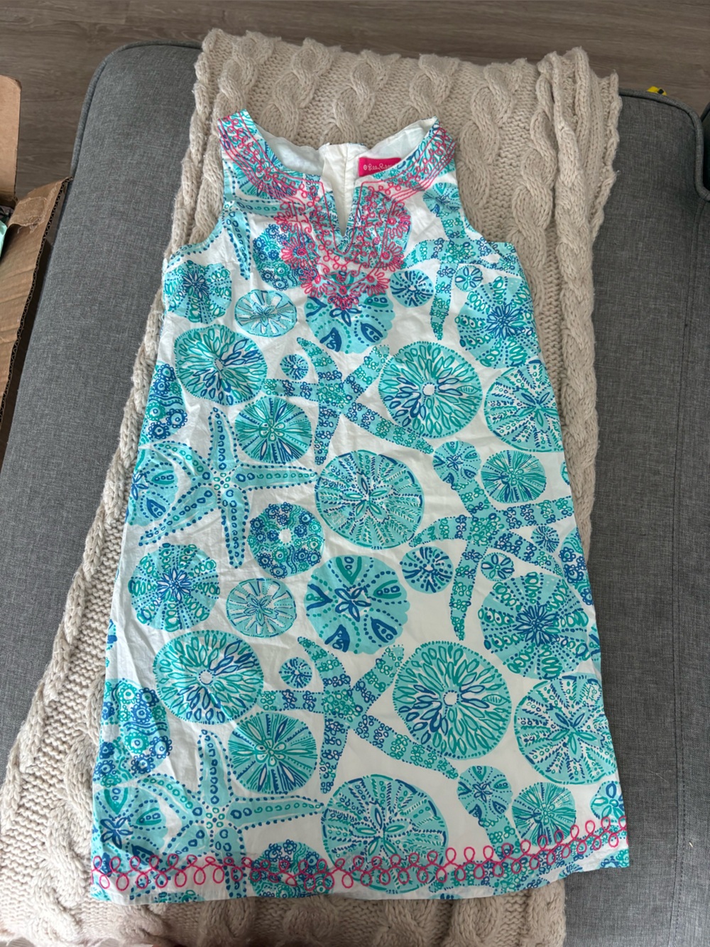 Lilly Pulitzer Turquoise & Teal Printed Girls dress